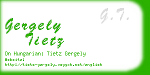 gergely tietz business card